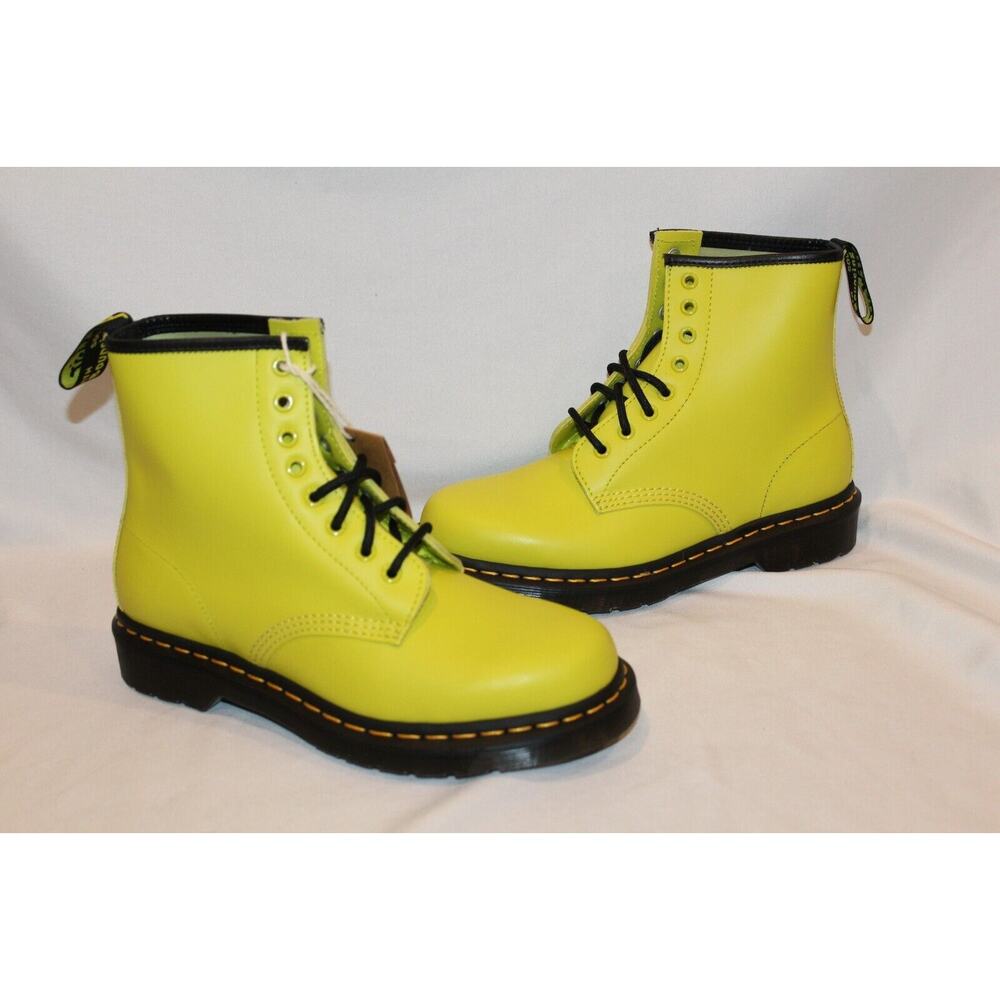 Dr. Martens Sulphur Yellow Combat Boots - Picture 2 of 12